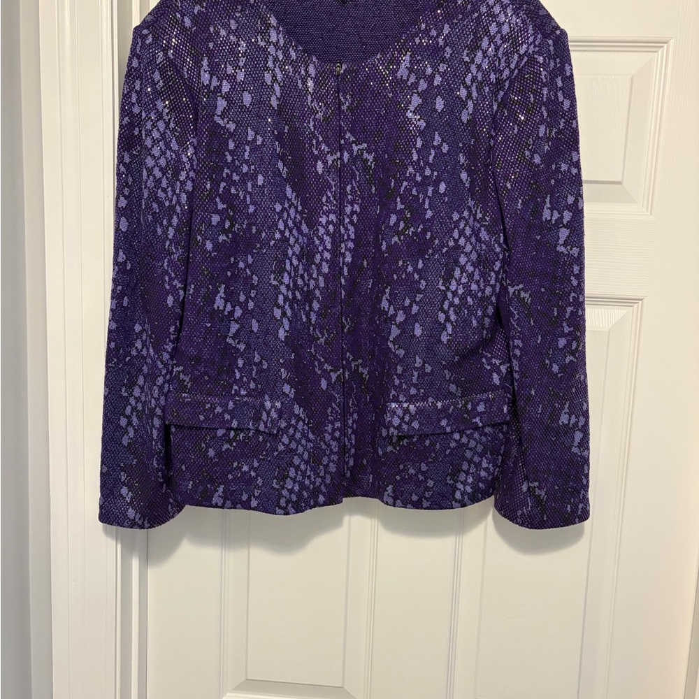 St. John Evening Patterned Knit Jacket - image 9